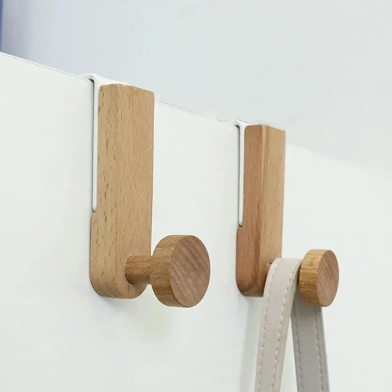 Over-the-Cabinet Hooks for Coats, Robes, and Towels - Versatile Door Hanger for Kitchen and Bathroom Cabinets, Cupboards, and Drawers