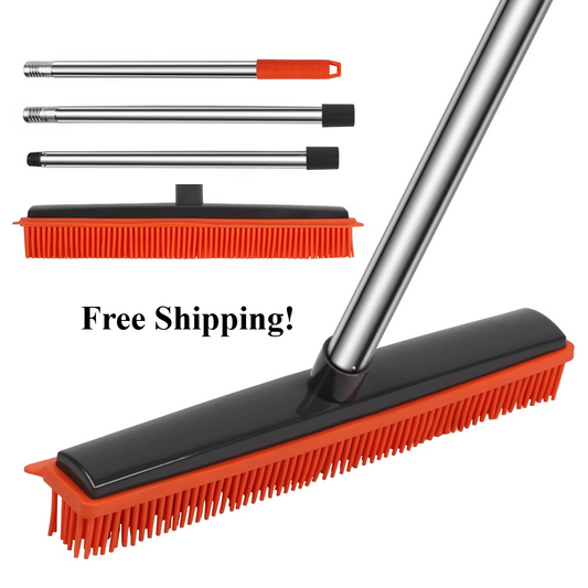 Effortless Cleaning with the Push Silicone Broom: The Ultimate Rubber Bristles Solution for Pet Hair and More