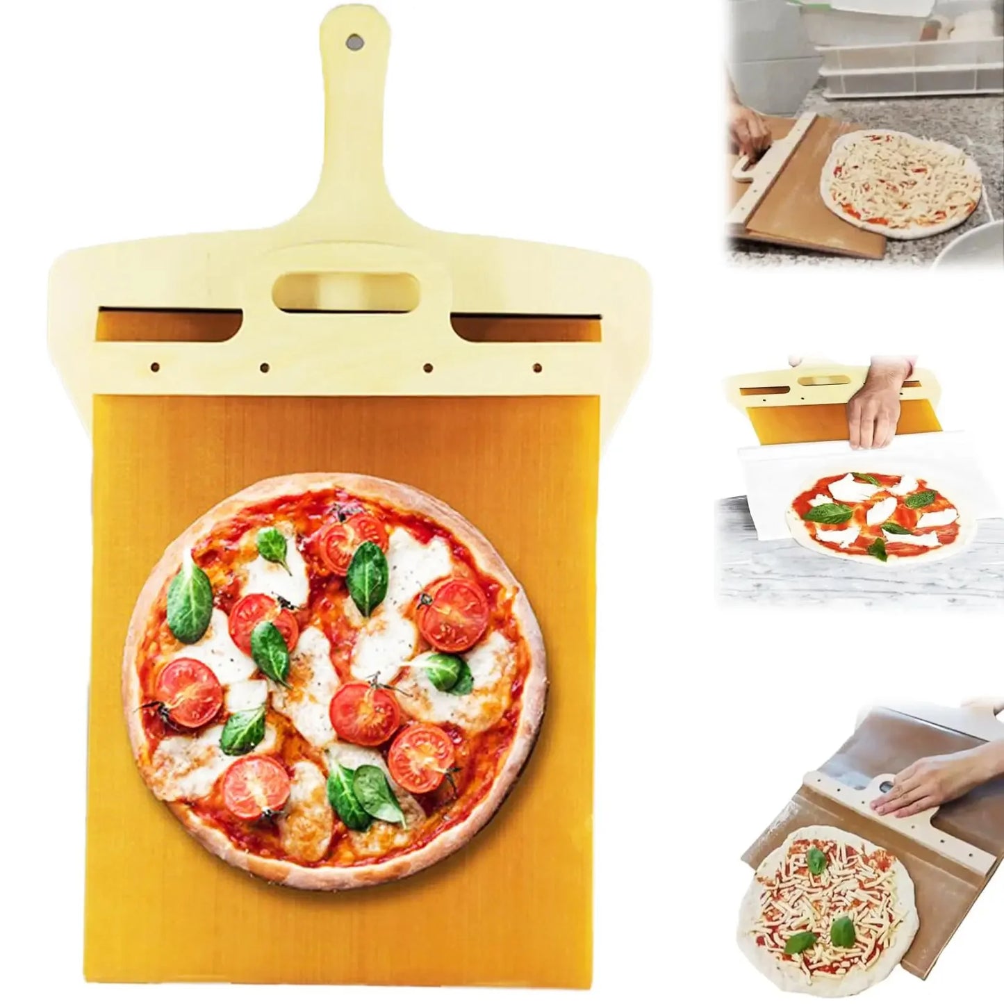 Professional Kitchen Pizza Shovel and Non-Stick Cutting Board for Smooth Transfer and Storage