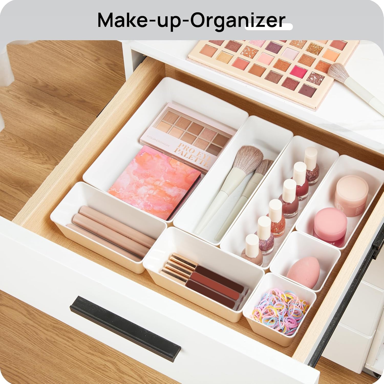 Transform Your Space with 25 PCS Versatile Plastic Drawer Organizers - Perfect for Makeup, Kitchen Utensils, Office Supplies, and More!