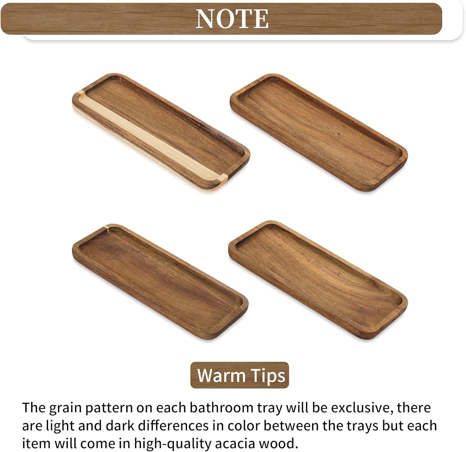 Elegant Acacia Wood Bathroom Toilet Tank Basket Set – 2-Piece Stylish Organizer for Toilet Paper and Vanity Essentials