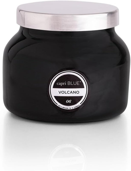 Indulge in Luxury with Our Volcano Scented Candle - Chic Black Glass Jar Infused with Tropical Fruit & Sugared Citrus - Perfect for Aromatherapy (8 Oz)