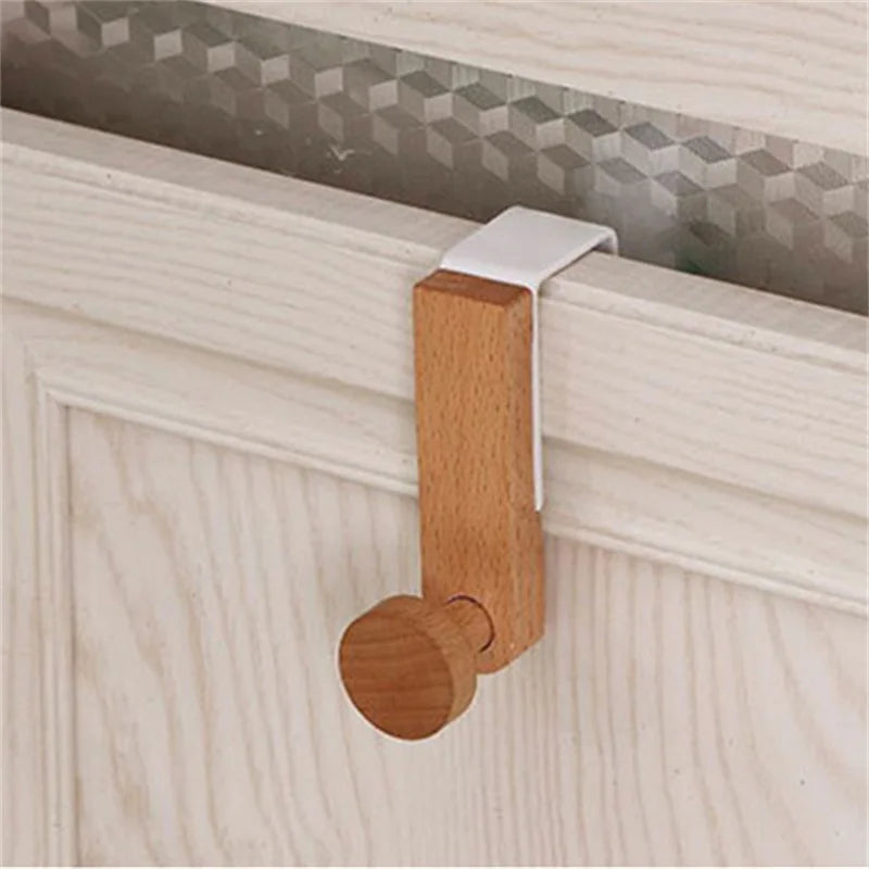 Over-the-Cabinet Hooks for Coats, Robes, and Towels - Versatile Door Hanger for Kitchen and Bathroom Cabinets, Cupboards, and Drawers