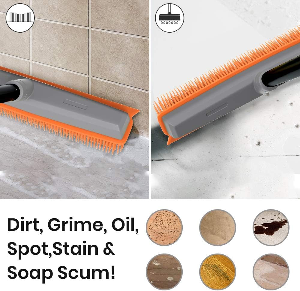 FlexForce Pro: Say goodbye to pet hair! 🐾✨ Check out our Rubber Broom with Squeegee – perfect for carpets, hardwood, and tile cleaning! 