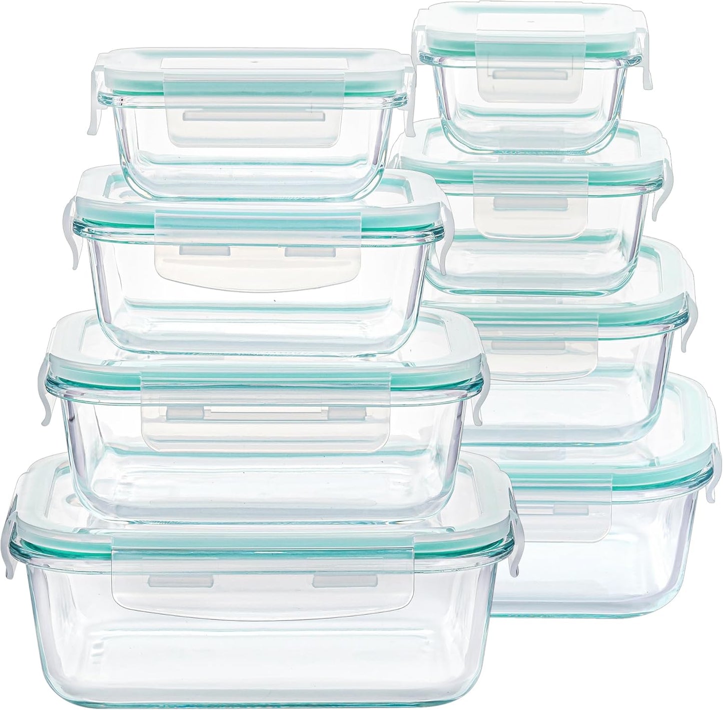 Elevate Your Meal Prep with the 8 Pack Glass Food Storage Containers - Airtight, Versatile, and Dishwasher Safe!