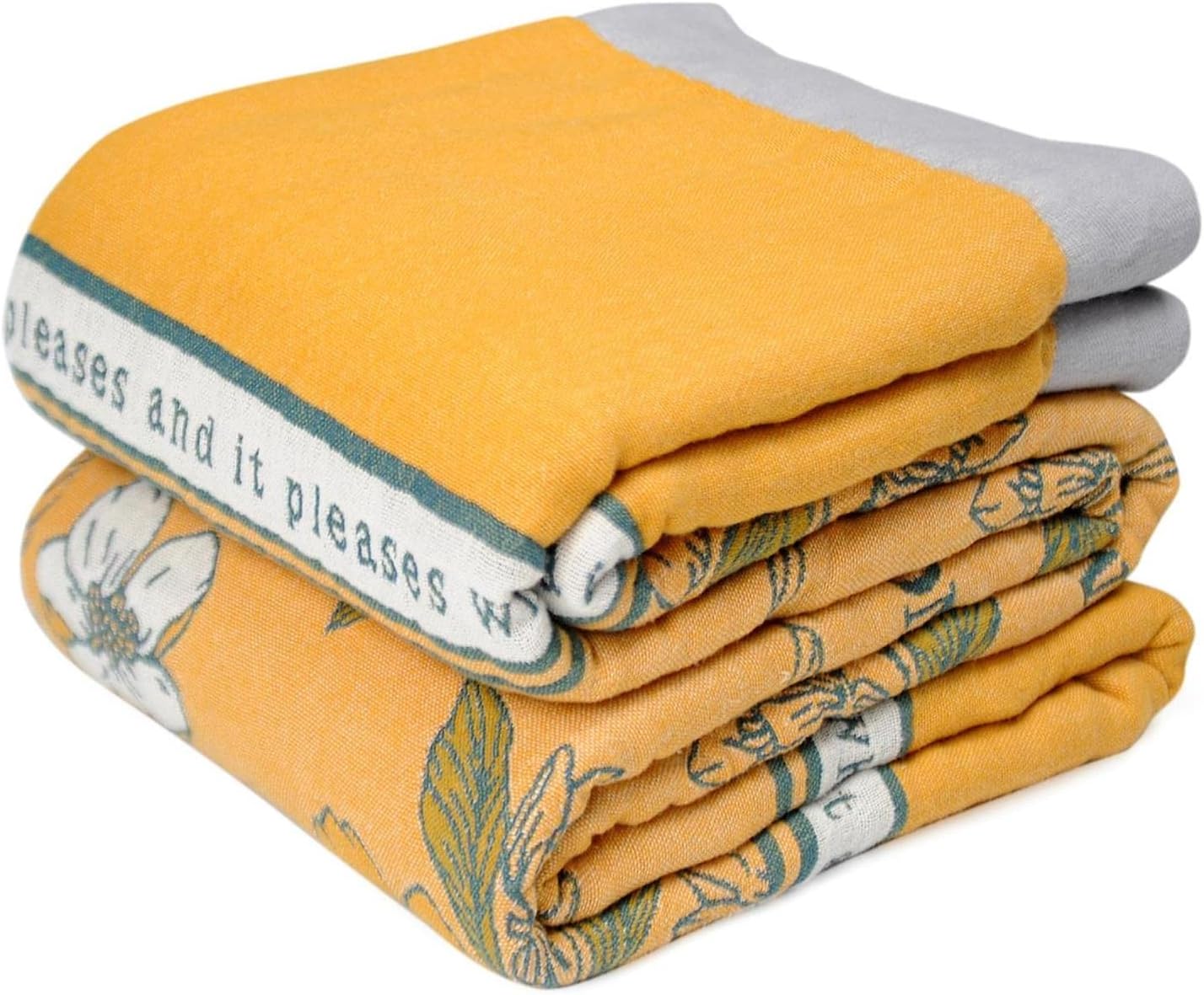 Chic Boho Cotton Throw Blanket - Ultra Soft, Lightweight, and Reversible Floral Bird Design for All Seasons - Perfect for Sofa, Couch, or Bed Decor