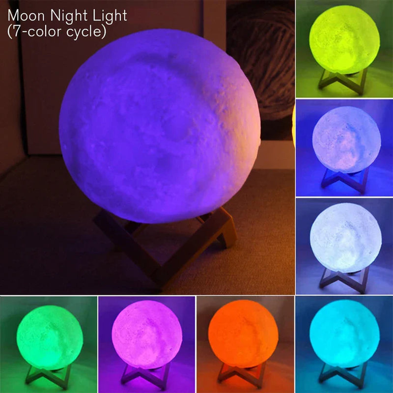 LED Moon and Galaxy Book Light - Ideal Birthday Gift for Children, Perfect for Bedroom Decoration and Indoor Lighting