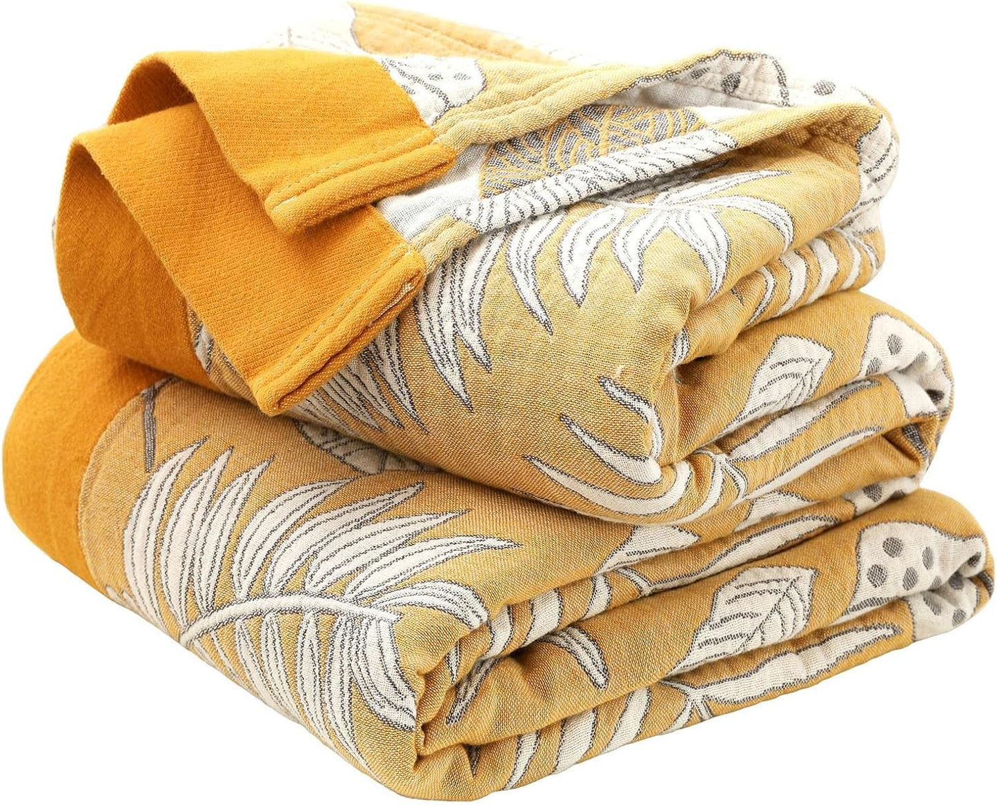 Chic Boho Cotton Throw Blanket - Ultra Soft, Lightweight, and Reversible Floral Bird Design for All Seasons - Perfect for Sofa, Couch, or Bed Decor