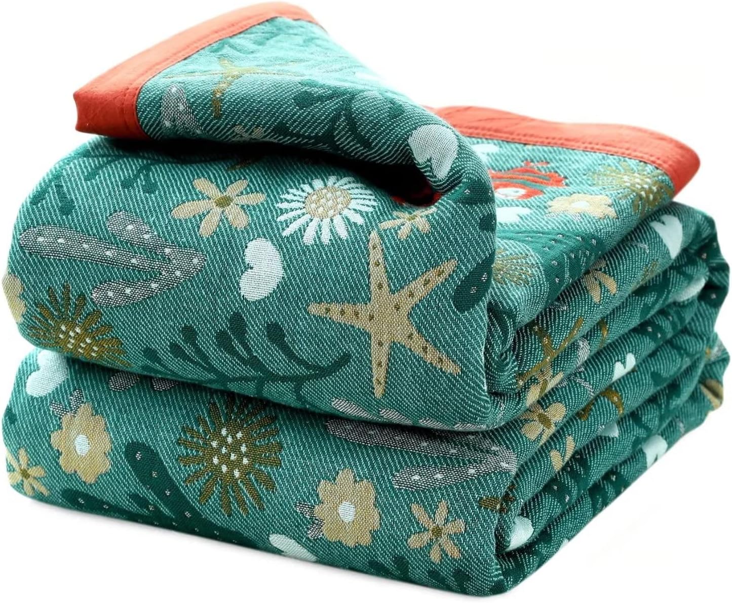 Chic Boho Cotton Throw Blanket - Ultra Soft, Lightweight, and Reversible Floral Bird Design for All Seasons - Perfect for Sofa, Couch, or Bed Decor