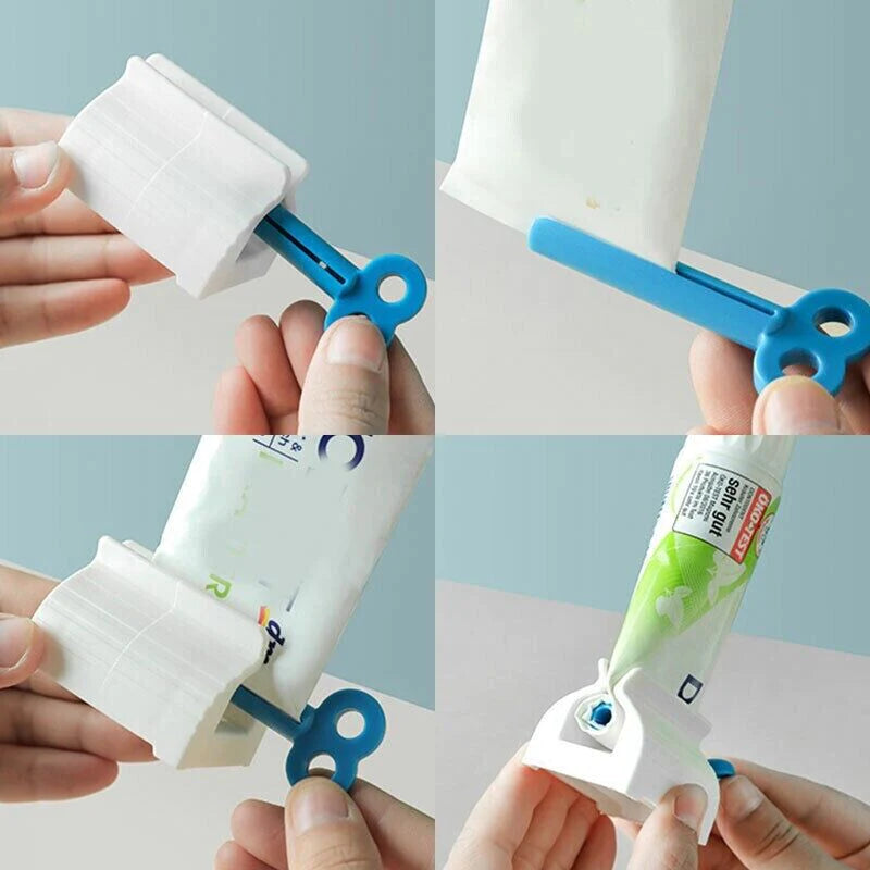 6-Pack Toothpaste Squeezer Stand Dispenser for Bathroom Tubes