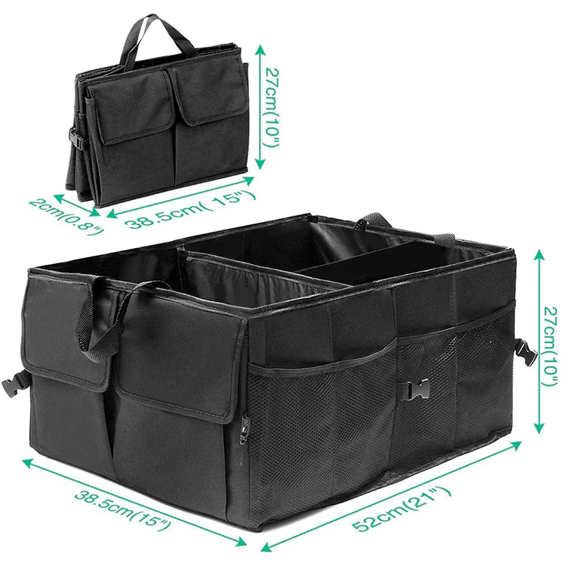 Folding Trunk Cargo Organizer and Storage Bin for Car, Truck, and SUV - 40L Capacity