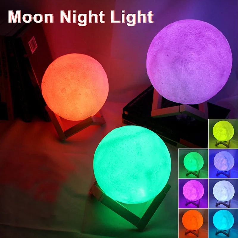LED Moon and Galaxy Book Light - Ideal Birthday Gift for Children, Perfect for Bedroom Decoration and Indoor Lighting