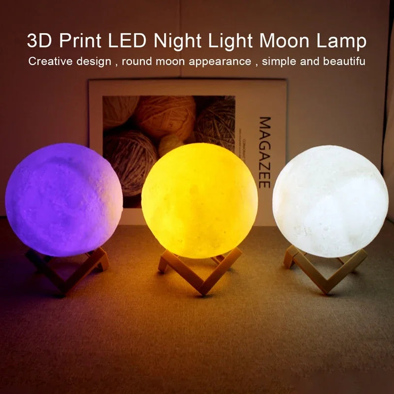 LED Moon and Galaxy Book Light - Ideal Birthday Gift for Children, Perfect for Bedroom Decoration and Indoor Lighting