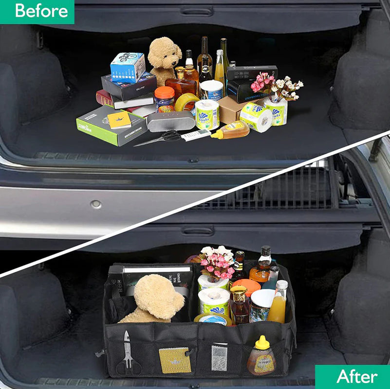 Folding Trunk Cargo Organizer and Storage Bin for Car, Truck, and SUV - 40L Capacity