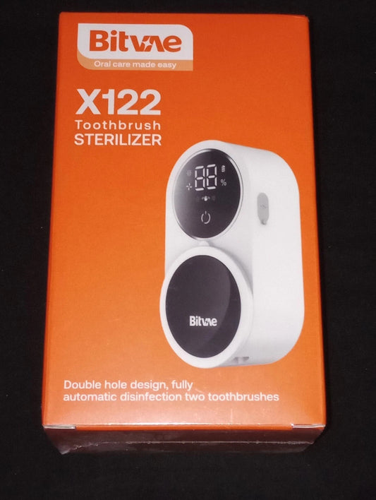 Bitvae X122 Toothbrush Sterilizer Double Hole Disinfect Two Toothbrushes, White